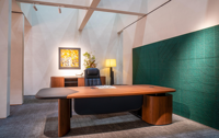 Banc de travail en bois contemporain haut de gamme, meuble de bureau élégant et moderne, design convertible pour usage professionnel