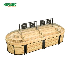 Exhibidor de Verduras Estable de Madera y Acero Inoxidable con Precio y Señalización para Tiendas y Mercados - Product Image 5
