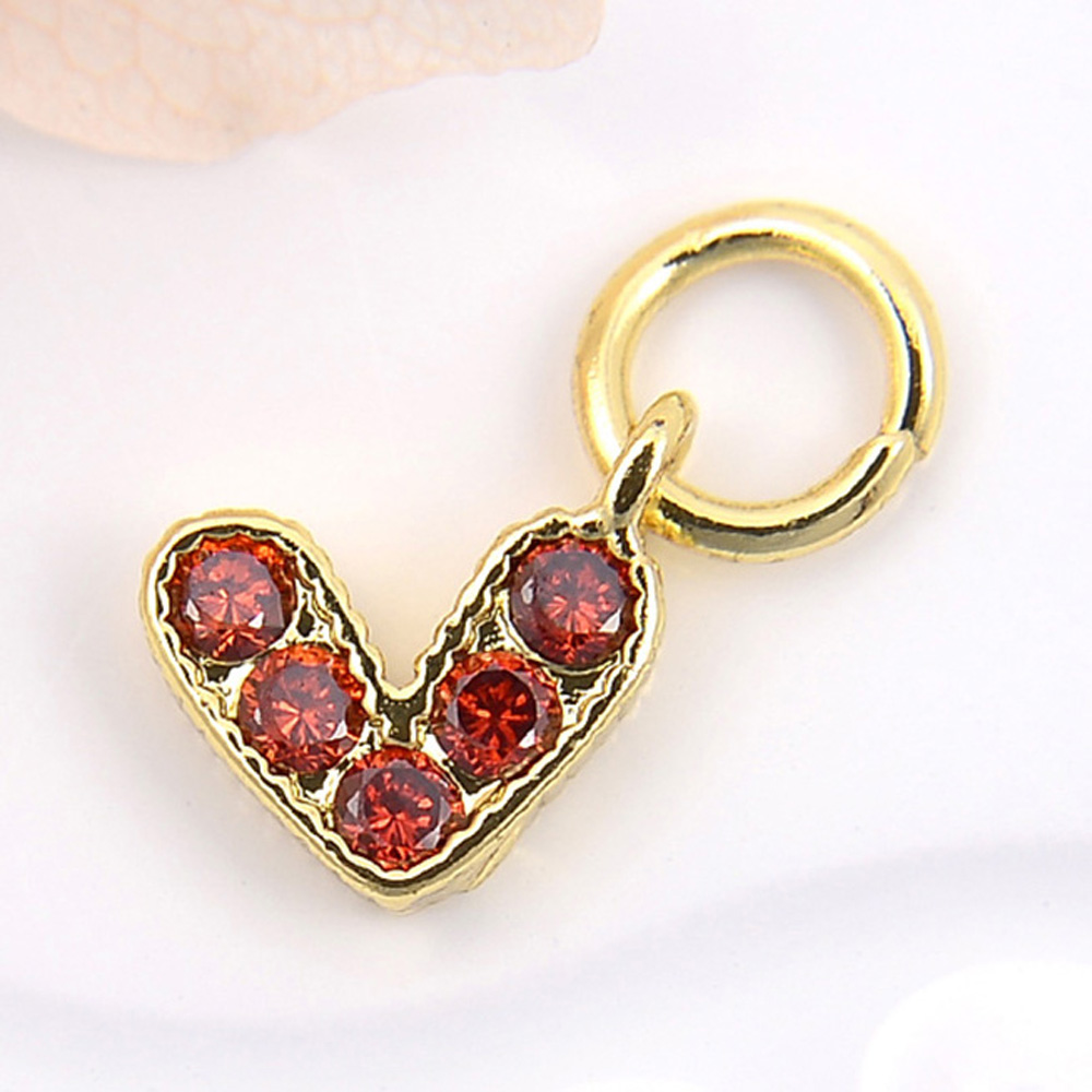 008 Red Heart with Diamonds 1PCS