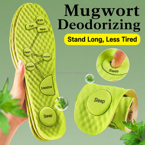 Semelles de sport désodorisantes à l'armoise pour hommes et femmes, avec acupression et absorption de la transpiration, pour une sensation de confort et une protection contre les odeurs. - Product Image 1