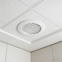 Grille de ventilation ronde en plastique blanc avec maille, facile à installer, pour tuyaux d'échappement et systèmes de ventilation CVC