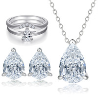 Collier pendentif en argent sterling 925 avec zirconias, style européen, bague en zircon cubique, bijoux