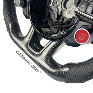 Volante Deportivo de Fibra de Carbono y Cuero Personalizado para <span class=keywords><strong>Audi</strong></span> B9, A3, A4, A5, A6, A7, A8, R8, S3, <span class=keywords><strong>S4</strong></span>, S5, A1, S1, C8, Gran Venta - Product Image 4