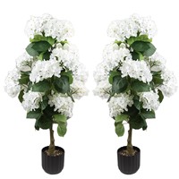 Bestseller 90CM Künstlicher Hortensienbaum Innen-/Außen-Dekorative Topfpflanze im Nordischen Stil