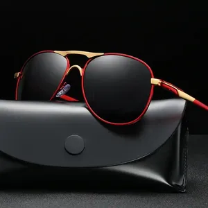 Luxe Piloot Gepolariseerde Zonnebril Voor Mannen Vrouwen Rijden Vissen Retro Fotochrome Zonnebril Merk Designer Mannelijke Bril