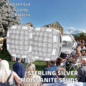 Pendientes de Plata de Ley 925 J&C con Diseño Geométrico para Hombres y Mujeres, Regalos para Fiestas - Product Image 2