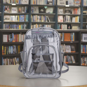 Mochila Escolar Unisex Personalizada de PVC con Cierre, Bolsa de Viaje Suave Transparente con Correa Cruzada, Mochila para Hombre y Mujer Compatible con Portátiles - Product Image 3