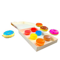 Caja de papel pop-up de dónuts de grado alimenticio, embalaje para donuts