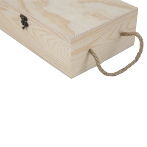Rượu vang bằng gỗ đôi chai rượu vang bằng gỗ hộp, rượu vang đôi chai lưu trữ Hộp quà tặng với dây xử lý, đôi hộp Rượu - Product Image 3