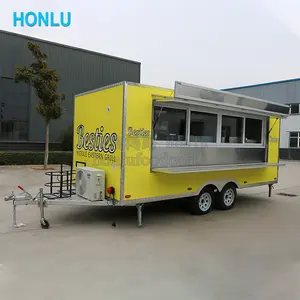 Griddle Gas Trailer Makanan Mobile Kelontong Caravan Booth Desain Mobile Food Cart untuk Dijual Pedagang Truk Makanan