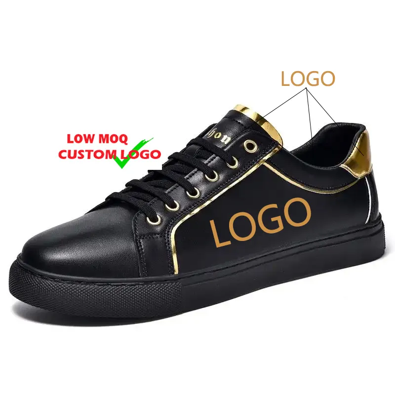 Fashion White Black Color skateboard shoes Flat Sports Sneakers Unisex Women Men Casual Custom sneakers Shoes with Logo