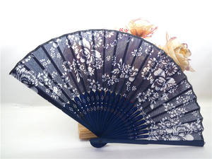 Éventail pliant en papier à baleines de bambou de 21 cm, design personnalisé, portable et publicitaire, éventail de rave à peindre soi-même - Product Image 4