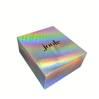Boîte cadeau rigide holographique argentée de luxe, forme personnalisable, recyclable, revêtement UV, estampage à chaud, emballage pour flacon de parfum, cosmétiques