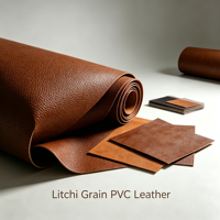 Tissu en vinyle PVC effet litchi Jemery, épaisseur personnalisée, faible odeur, anti-rayures, pour canapé domestique, vente en gros usine