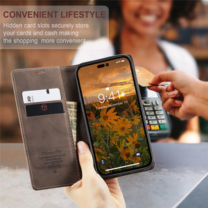 <span class=keywords><strong>Caseme</strong></span> เคส PU ธุรกิจ,เคสโทรศัพท์พับได้อเนกประสงค์พร้อมที่ใส่นามบัตรกระเป๋าสตางค์สำหรับ <span class=keywords><strong>iPhone</strong></span> 14 13 <span class=keywords><strong>12</strong></span> Pro Max - Product Image 5