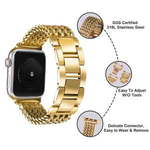 Bracelet de montre en acier inoxydable gagnant-gagnant pour femmes <span class=keywords><strong>Apple</strong></span> <span class=keywords><strong>Watch</strong></span> Series 10 9 8 7 <span class=keywords><strong>6</strong></span> 5 Ultra 2 Bracelet de remplacement en métal Bracelet Bracelet - Product Image 3