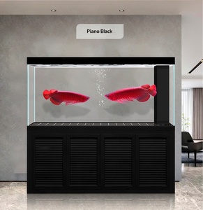 ตู้ปลาทรงสี่เหลี่ยมทำจากอลูมิเนียมอัลลอยด์ กระจกใสพิเศษ พร้อมระบบกรองด้านล่าง เหมาะสำหรับห้องนั่งเล่น สำนักงาน และใช้งานกลางแจ้ง - Product Image 5