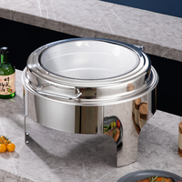 Vente directe d'usine ensemble de buffet rond en acier inoxydable 6L poêle chauffant chauffe-plats hôtel et restaurant équipement de restauration