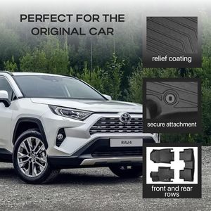 2019-2024 RAV4 Ensemble complet compatible avec les revêtements scannés au laser de précision 3D Tapis de voiture en caoutchouc tous temps par siège - Product Image 3