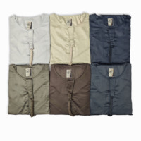 Thobe musulman de style omanais pour hommes, manches longues, couleur unie, confortable, pour l'Aïd et le quotidien, disponible en gros