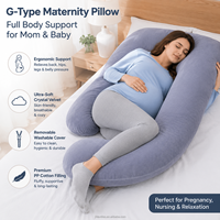 Oreiller de soutien de maternité ergonomique en forme de G, ensemble 5-en-1 pour dormir, allaiter et se reposer, garnissage de qualité supérieure, commande en gros