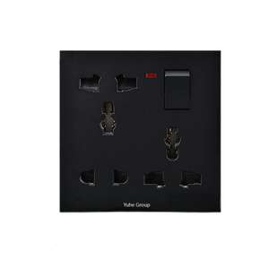 Prise murale tactile 3 sorties 16A avec port USB et voyant lumineux, design minimaliste pour interrupteur mural encastré domestique - Product Image 6