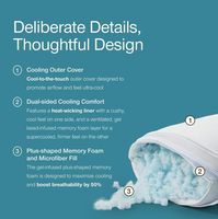 Oreiller en gel rafraîchissant en forme de U réglable Cool+ pour la maison, taille Queen, soutien du cou, pour dormeurs latéraux, sommeil profond, moderne