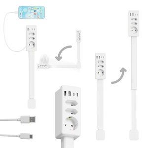 Wholesale US EU UK Multi <strong>Plug</strong> Wall Charger Power Socket <strong>Extender</strong> with 180 Degree Rotation for Easy Access Wall <strong>Extender</strong> Stick - Product Image 4