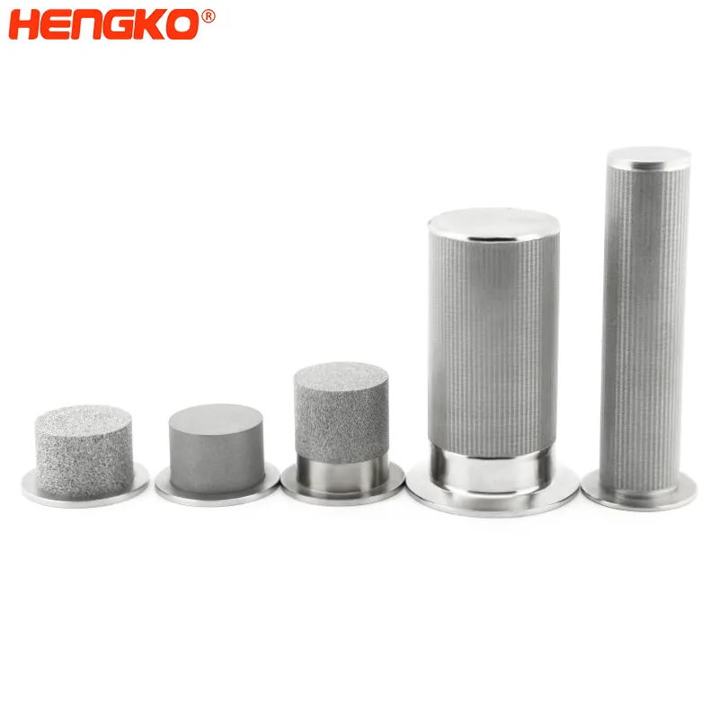 HENGKO alta calidad barato personalizado 0,2 a 100 cartucho de filtro de agua poroso sinterizado para tratamiento de agua