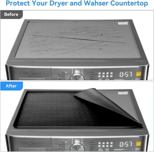<b>Silicone</b> Rubber Dryer Washer Covers Non-Slip Heavy Duty <b>Waterproof</b> Top Protector Mat Pad <b>Silicone</b> Washer and Dryer Covers - Product Image 4