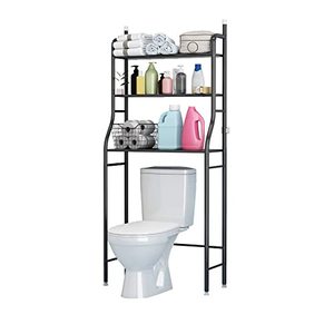 Trong nhà vệ sinh tổ chức <span class=keywords><strong>3</strong></span> tầng kim loại kệ góc đứng lưu trữ tổ chức máy giặt giá trên giá nhà vệ sinh - Product Image 1