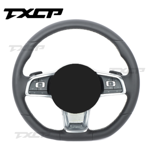 Volante de Cuero Completo para Volkswagen MK7 MK6 Golf7 Polo CC Jetta Tiguan GTI <span class=keywords><strong>R</strong></span> GTD GTS GTE GLI <span class=keywords><strong>R</strong></span>-<span class=keywords><strong>Line</strong></span> GOLF6 SCIROCCO - Product Image 1