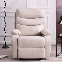 Canapé-lit multifonctionnel inclinable pour personnes âgées avec fonction d'assistance à la position debout, massage, résistant aux taches, en cuir PU, design moderne, modulaire