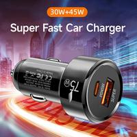75W Portable Qc3.0 Quick 2 Port Prise Cigarette Chargeur Allume-cigare Double Port Usb Chargeur De Voiture Avec Port De Type C