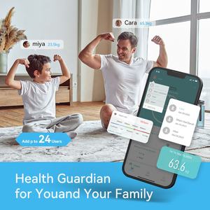 Smart 8 elektroda Digital keseimbangan bioimpedansi skala komposisi elektronik kaca kamar mandi menggunakan ukuran air lemak tubuh 180kg - Product Image 6