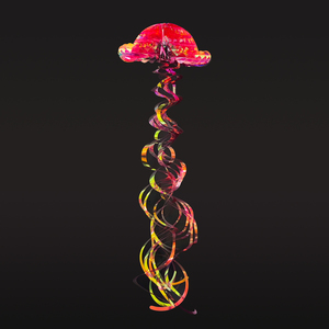 Decoración Colgante <span class=keywords><strong>de</strong></span> Medusas Arcoíris con Forma <span class=keywords><strong>de</strong></span> Panal <span class=keywords><strong>de</strong></span> Abeja, Espiral <span class=keywords><strong>de</strong></span> Membrana <span class=keywords><strong>de</strong></span> Neón, Tema Marino, para Fiestas Infantiles y Múltiples Ocasiones - Product Image 2