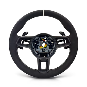 พวงมาลัยพร้อมแป้นเปลี่ยนเกียร์แม่เหล็กสำหรับ <span class=keywords><strong>Porsche</strong></span> GT Cayenne 911 981 <span class=keywords><strong>GTS</strong></span> 957 Cayman 991 Carrera Boxster 981 987 - Product Image 2