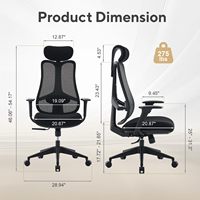 Chaise de bureau ergonomique réglable en maille pour PDG, confortable et moderne, à prix abordable, directement de l'usine de mobilier de bureau.