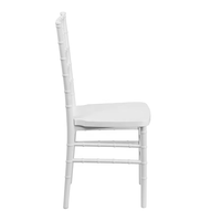 Chaise Chiavari en plastique empilable blanche, design moderne, usage commercial, best-seller, pour mariages, salon, appartement