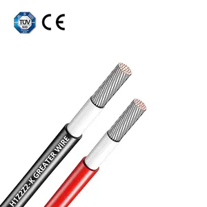 TUV Approval 6mm Photovoltaic Solar Kabel Battery DC Solar PV Cable 10mm 2Core Cable