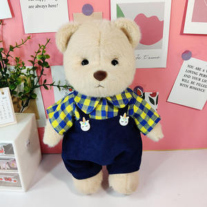 Solo <span class=keywords><strong>Ropa</strong></span> para Muñecas de 30cm y 40cm, <span class=keywords><strong>Ropa</strong></span> para Muñeca de Peluche Lina Bear, Accesorios de <span class=keywords><strong>Ropa</strong></span>, Conjunto de <span class=keywords><strong>Ropa</strong></span>, Conjunto de Pantalones con Tirantes, Camisa Informal, Linda - Product Image 1