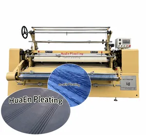 HuaEn Pleating fur adornment shirt pleating machine garment plisse machine fabric pleating machine automatic