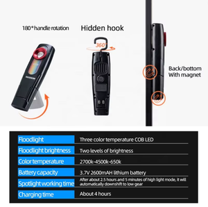 ไฟฉาย LED แบบชาร์จได้ สำหรับงานพ่นสีรถยนต์ พร้อมฐาน <span class=keywords><strong>600</strong></span> ลูเมน ใช้ตรวจสอบสีรถยนต์ - Product Image 4