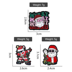 Broche de Navidad y Año Nuevo, Pin de Solapa 3D Personalizado, Artesanía en <span class=keywords><strong>Metal</strong></span>, Papá Noel, Pin de Esmalte de Dibujos Animados Antiguo Personalizado - Product Image 5