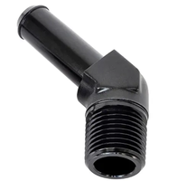 Adaptateur mâle droit anodisé noir 3/8 NPT vers 1/2 barb, raccord de tuyau 1/8 NPT vers 1/4'' 5/16''
