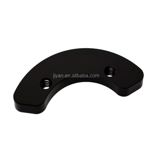 <strong>Custom</strong> Milled Curved Parts <strong>CNC</strong> Arc Internal Threaded Plate Black Anodized Aluminum Block for Fixture Applications - Product Image 2