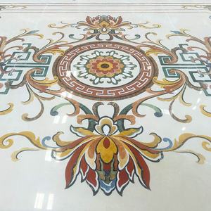 Piastrelle a Medaglione con Intarsio a Getto d'Acqua, Motivi per Pavimenti in Pietra e Marmo, Mosaico a Getto d'Acqua - Product Image 3