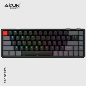 Nouveau <span class=keywords><strong>clavier</strong></span> de jeu Aikun X968 à trois modes, 68 touches, avec batterie rechargeable, rétroéclairage RVB, <span class=keywords><strong>programmation</strong></span> de macros mécaniques, USB-C - Product Image 2