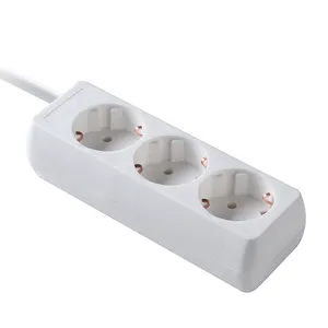 Germany multiple socket 6 outlets schuko 220v electric power strip safety surge protector option