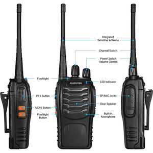 (2 stuks) US Warehouse Alervites AT-888S Woki Toki Handheld Tweeweg Radio UHF Lange Afstand 5 Watt 888S Walkie Talkie - Product Image 2
